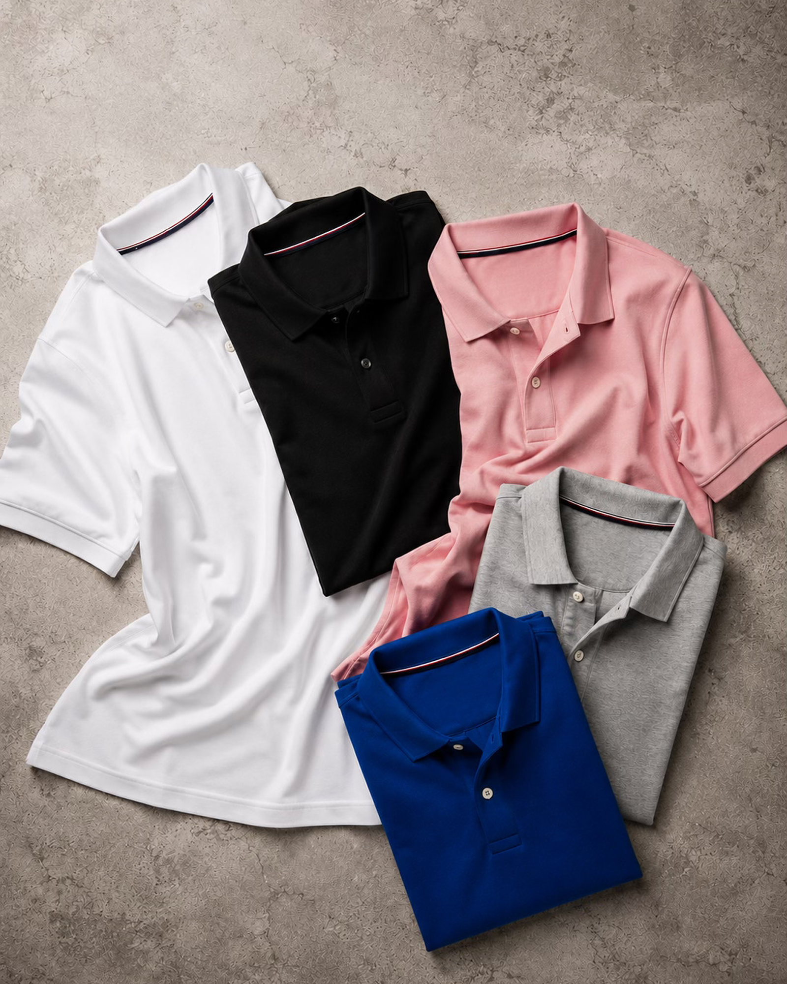 Five-Colour Polo — Pack of 5